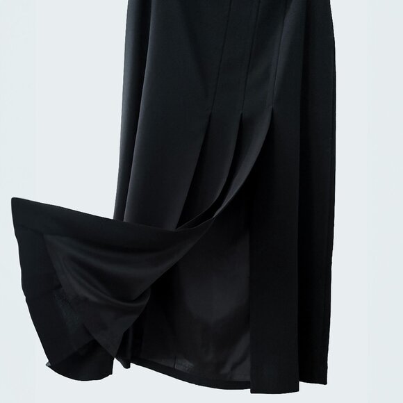 Iris & Ink - Ethel Pleated Crepe Midi Skirt - Picture 3 of 5